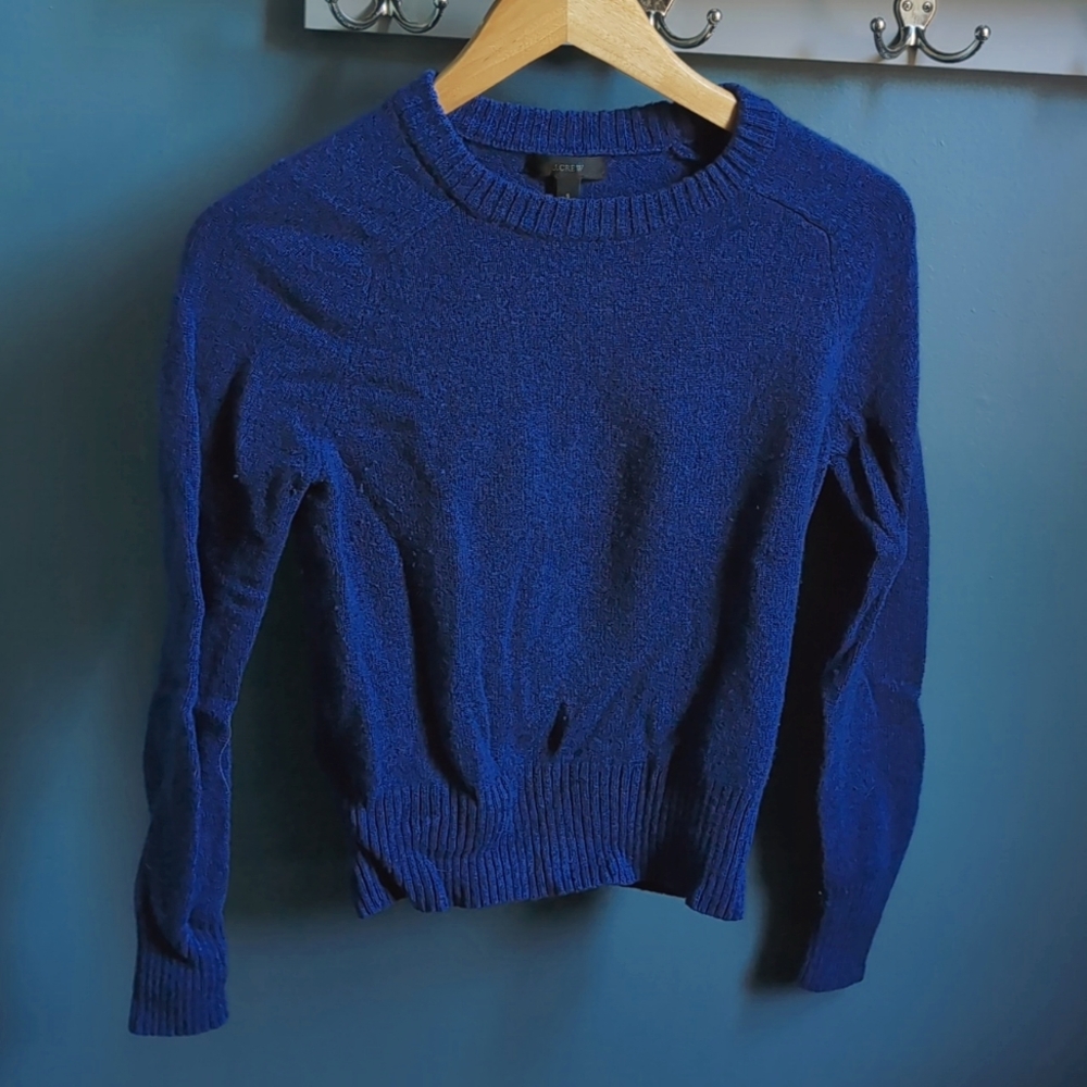 JCrew indigo wool sweater